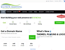 Tablet Screenshot of matrix-hosting.net
